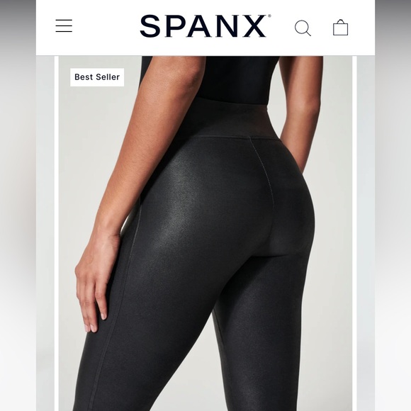 SPANX Faux Leather Leggings - Picture 3 of 9